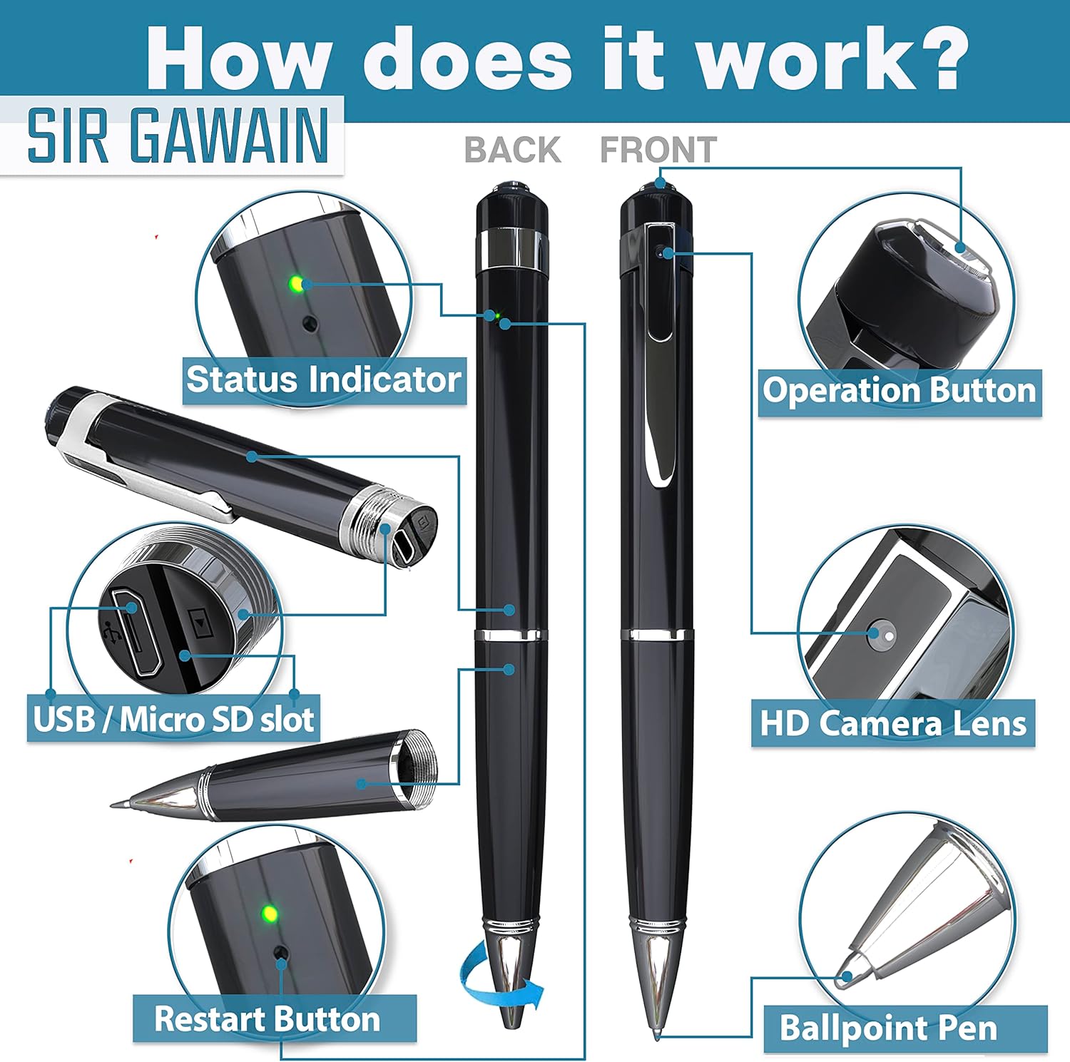 Black Pen Spy Camera