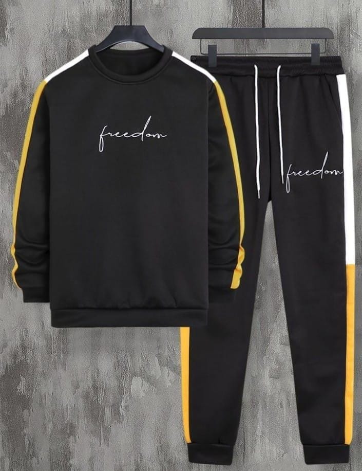 2 Pcs Sweat Shirt Track Suit For Men's Winter Collection